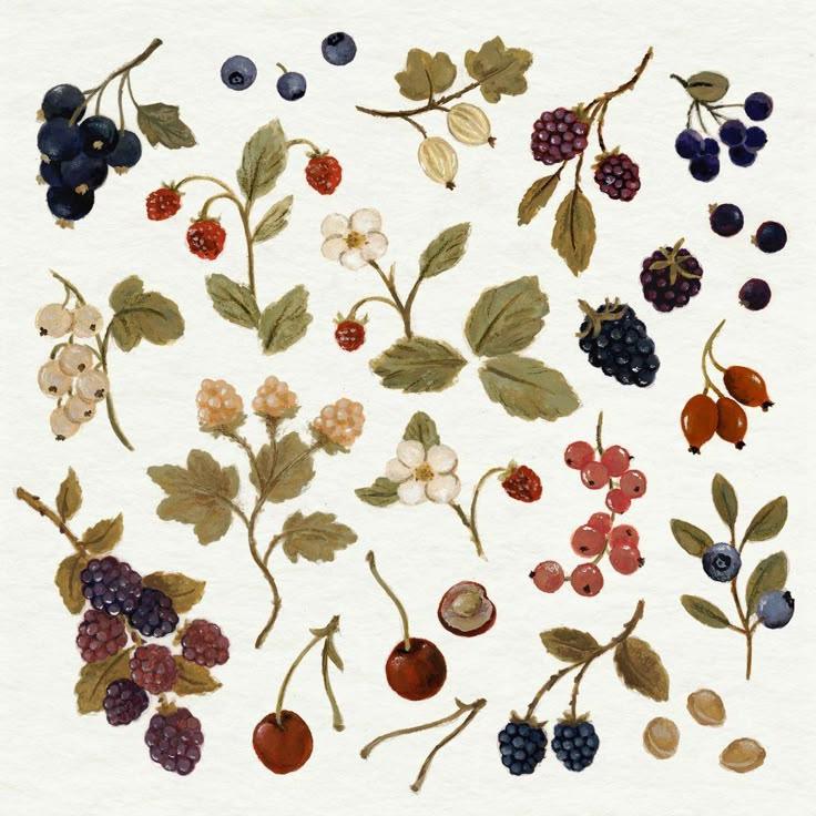 Orchard's Whisper: Nature's Berry Melody